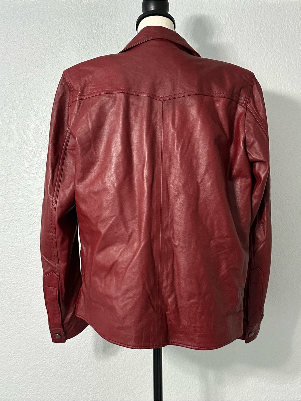 Giorgio Di Mare Tahoe Leather Jacket Burgundy Sz M Yachting Sailing Trucker Moto - Picture 2 of 11